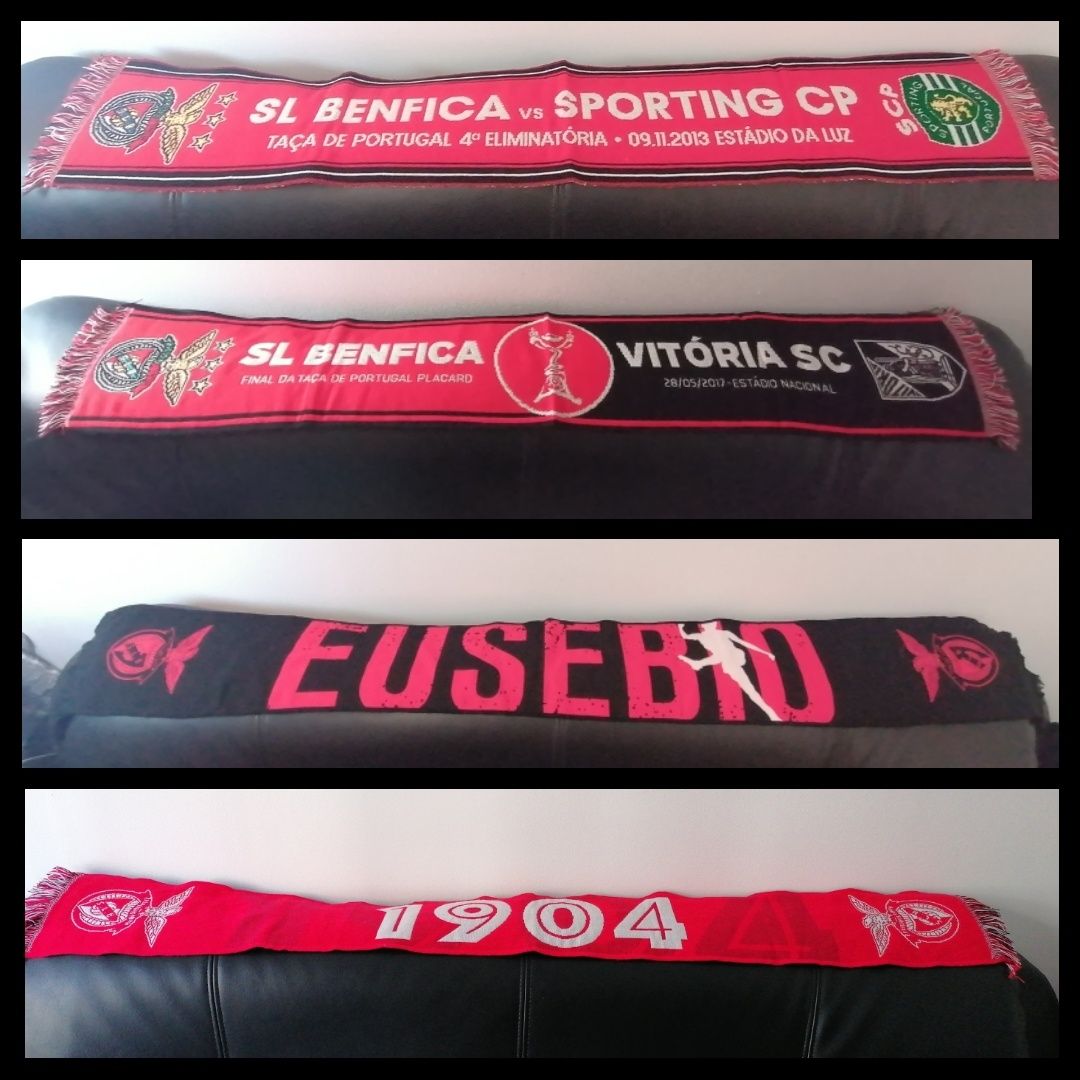 Cachecóis Benfica, Belenenses, Sporting, Porto, Carlsberg, Sagres