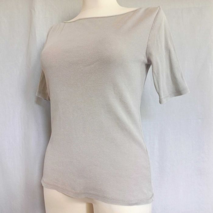 Bluzka beżowa T-shirt Krótki Rękaw r. 38 Zara Basic bawełna NOWA