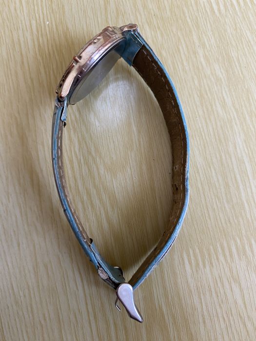 Zegarek na rękę damski IK okrągła tarcza zielony niebieski