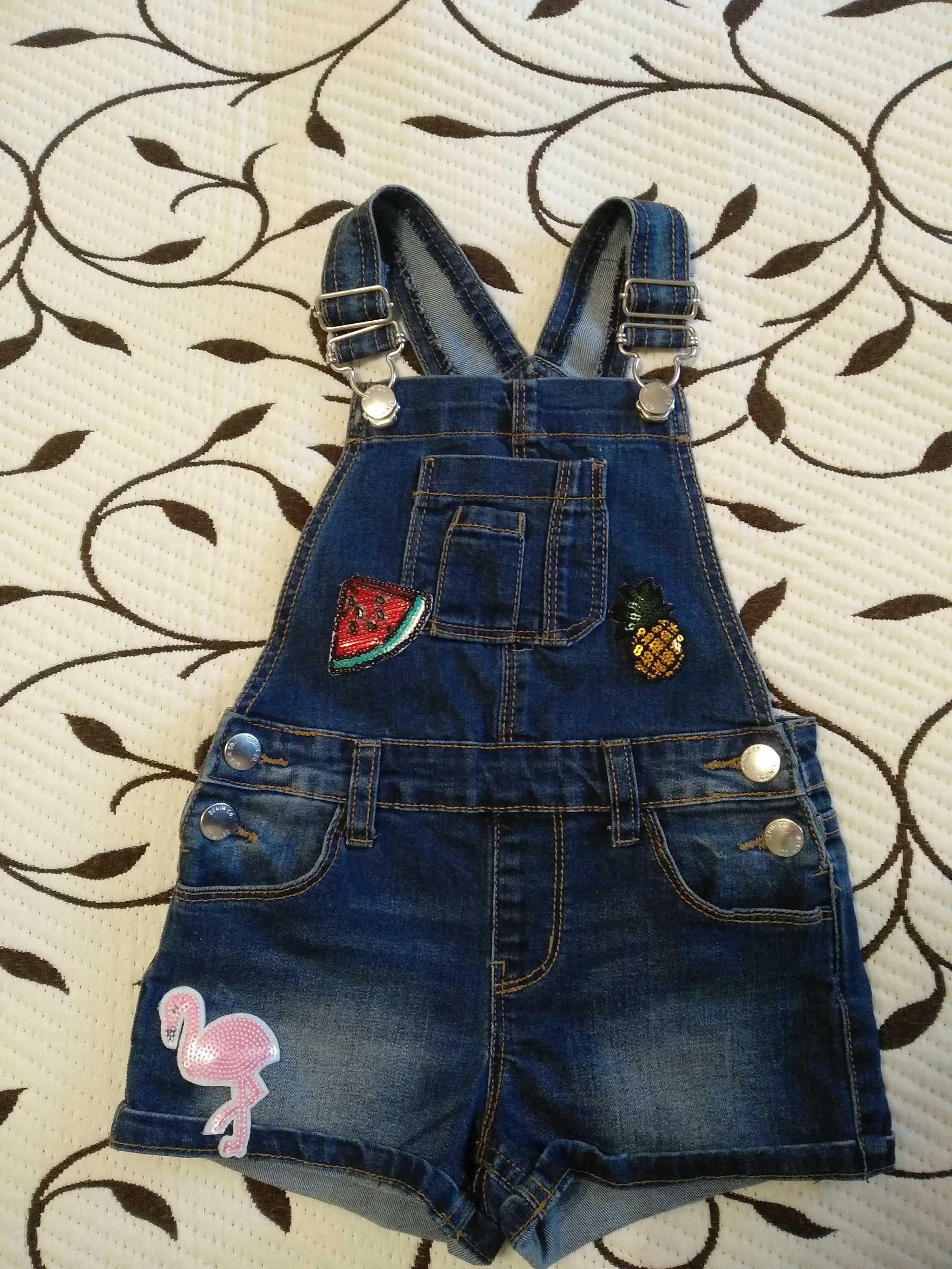 Комбинезон шортами джинсовый на девочку 2-3 лет, фирмы Denim Co