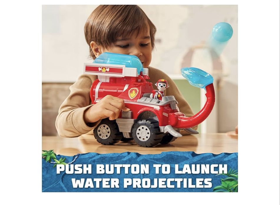 Набір щенячий патруль Маршал з великою машинкою Paw patrol Jungle Pups