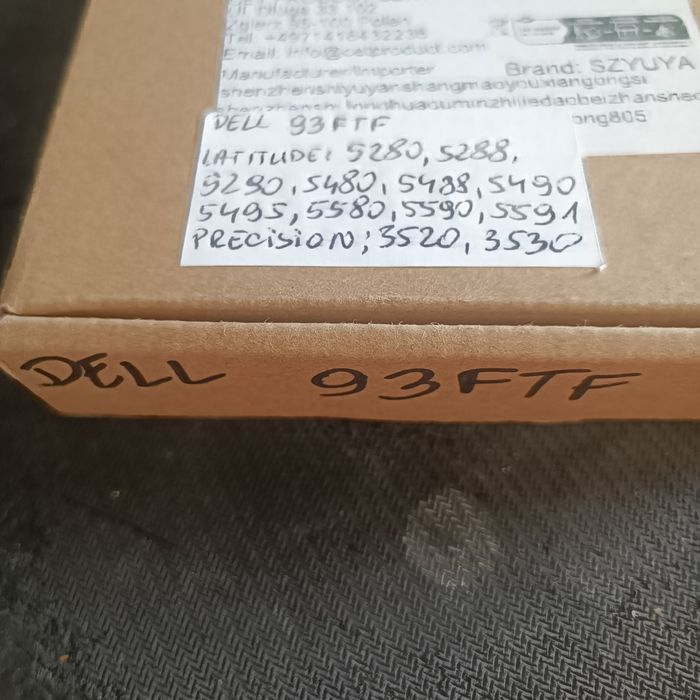 Nowa bateria do laptopów Dell 93FTF