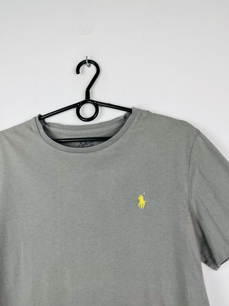 Szara koszulka z krótkim rękawem męska Polo Ralph Lauren rozmiar M fit