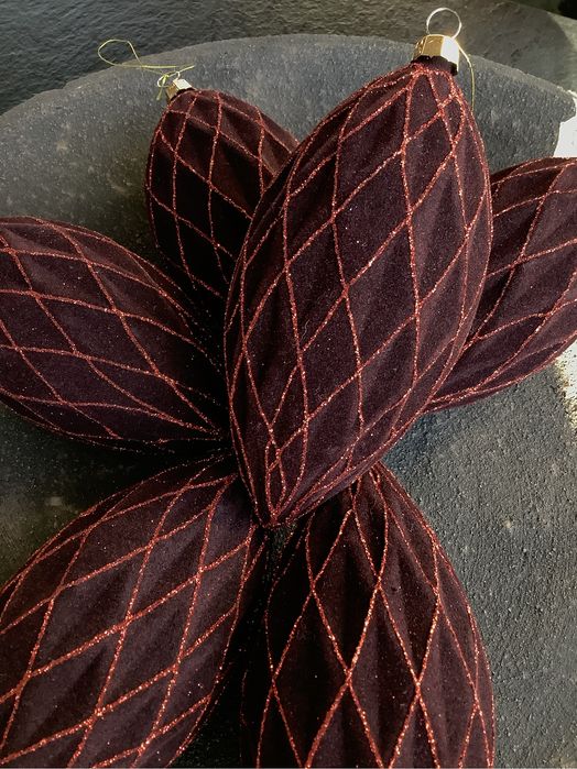 Bombki choinkowe krople brokat