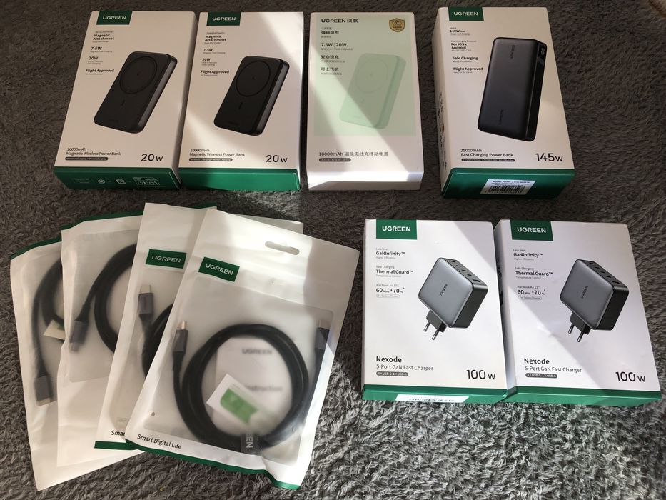 Ugreen Nexode 100W, type c 240W, PowerBank Wireless Magsafe, 140 145Вт