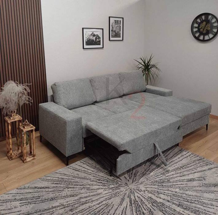 Narożnik PABLO Rogówka Kanapa Rozkładana Funkcja Spania Pojemnik