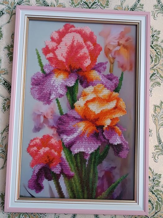 Квіти з бісеру картина