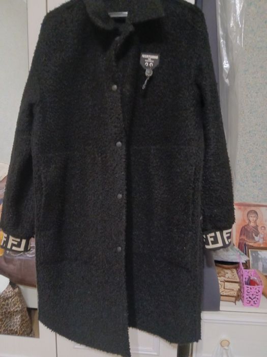 Полупальто , тедди, на кнопках