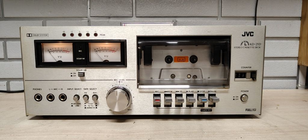 Magnetofon deck JVC KD-21D. Po serwisie