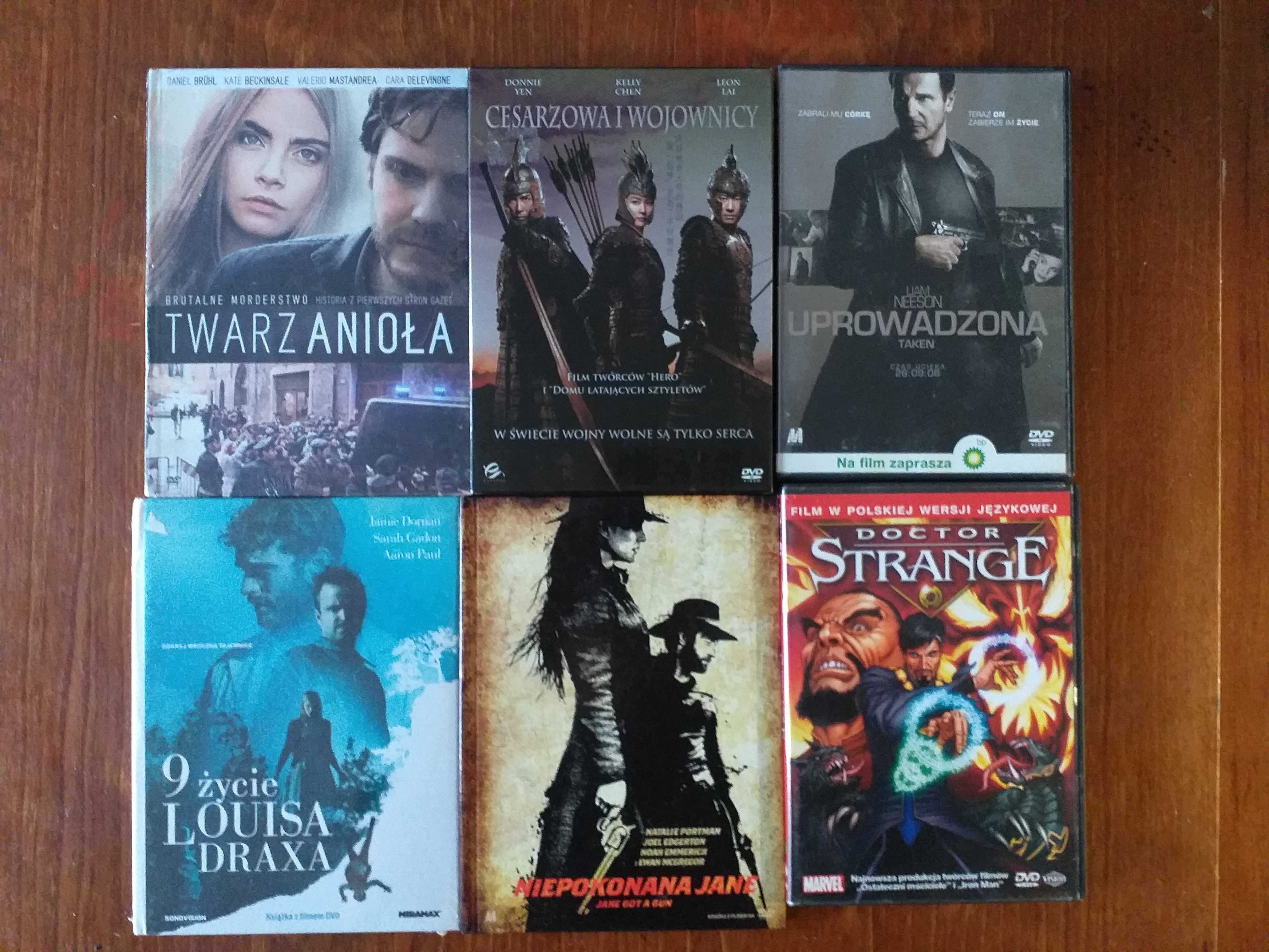 Zestaw 6 filmów na DVD Uprowadzona Twarz anioła Doctor Strange