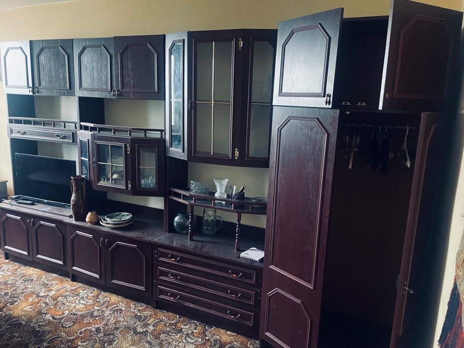 Meblościanka modułowa, ciemne drewno stan bardzo dobry