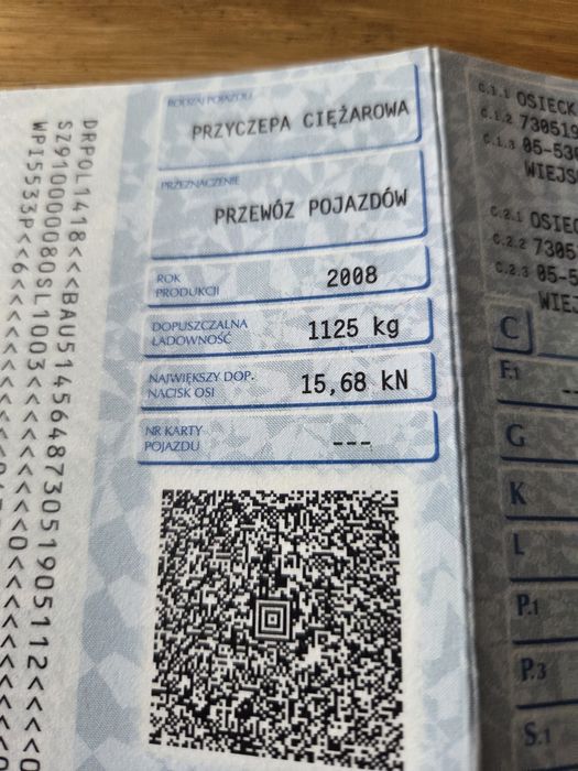 Przyczepa  laweta dmc 1395