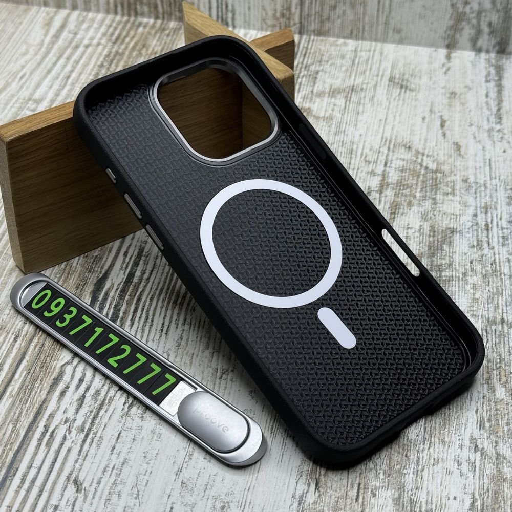 Чехол кожаный Leather Case MagSafe на iPhone 16 Pro Max