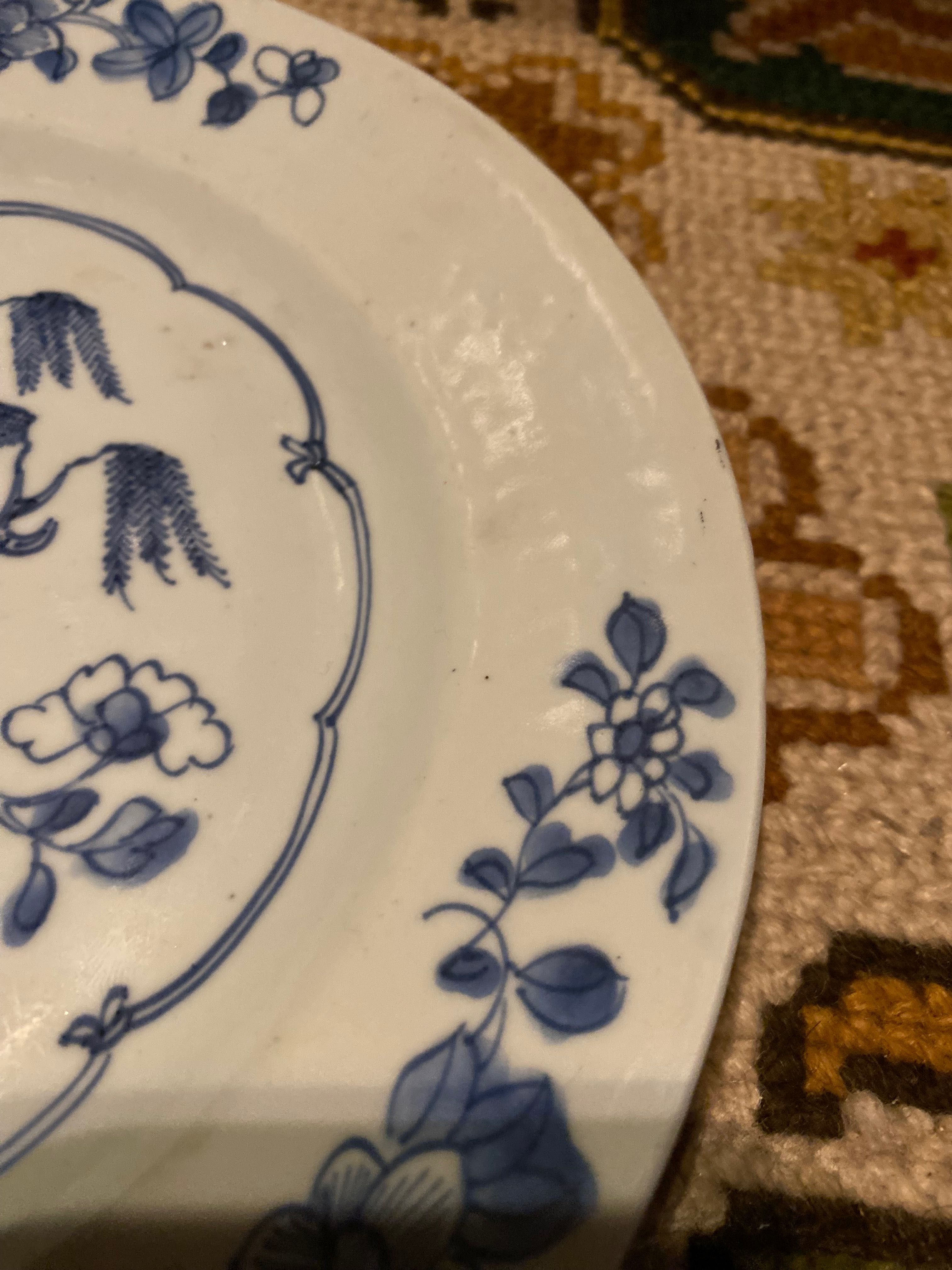 Prato porcelana Chinesa Companhia das índias Séc XVIII 24 cm