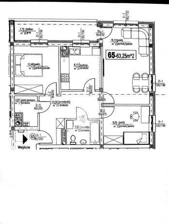 Sprzedam  mieszkanie w stanie deweloperskim 63,25m²