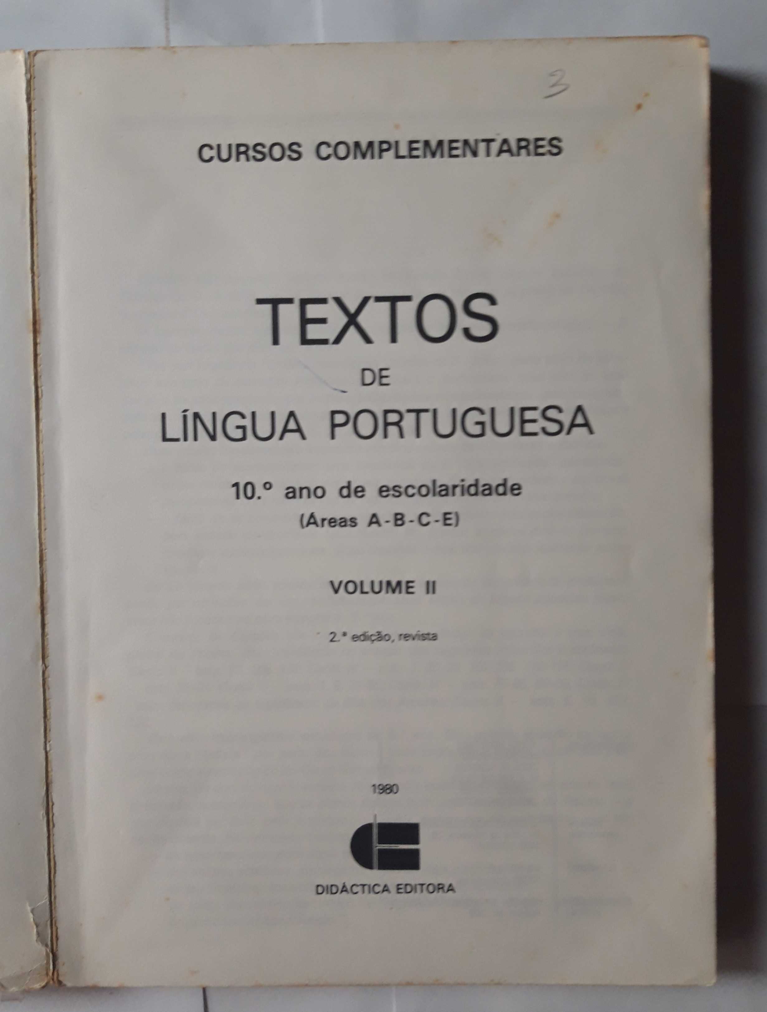 Livros- Ref CxC - Textos de Língua Portuguesa 10º Ano (Ver Anúncio)