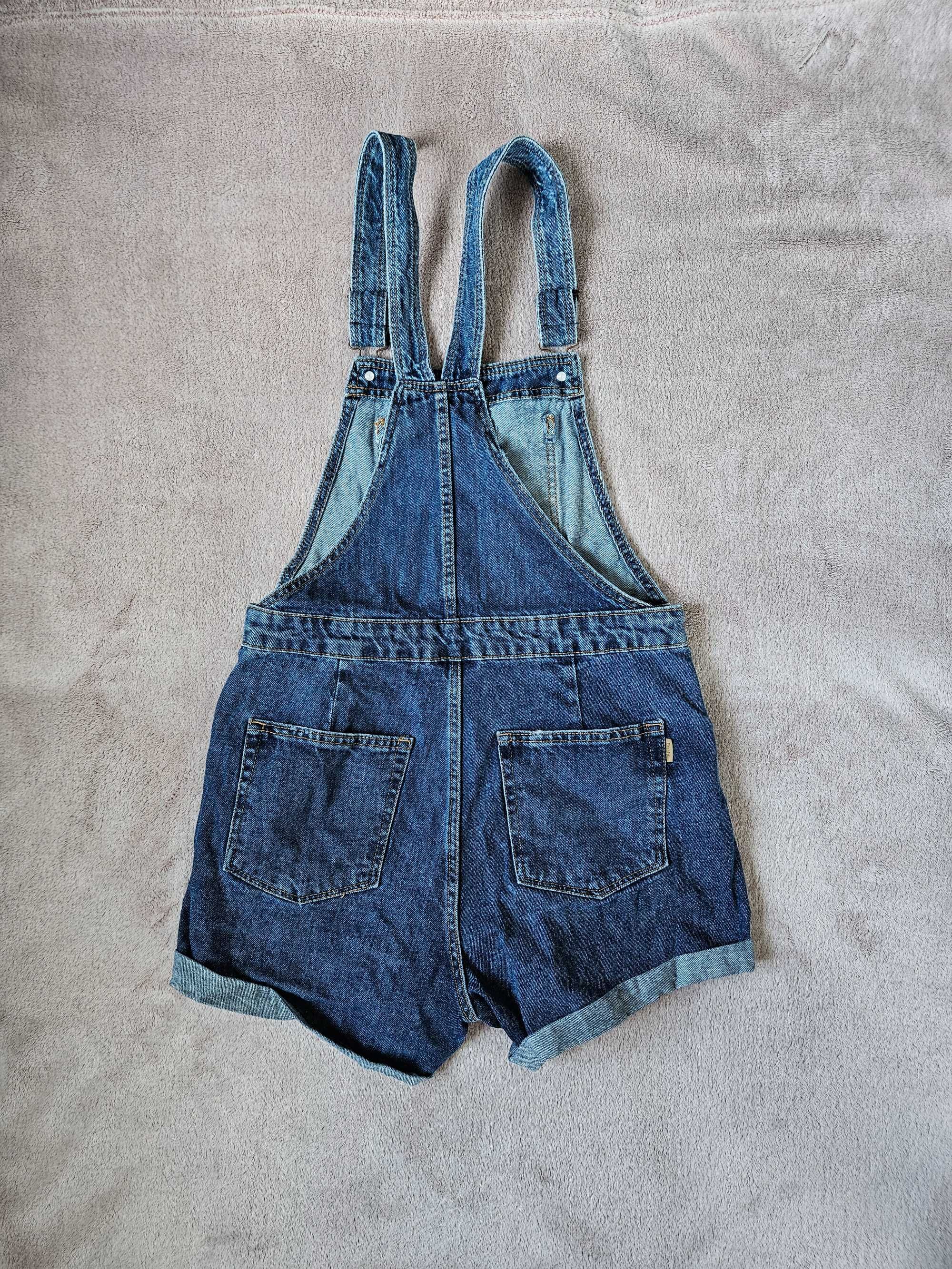 Jeansowe dżinsowe krótkie ogrodniczki bershka 40 L