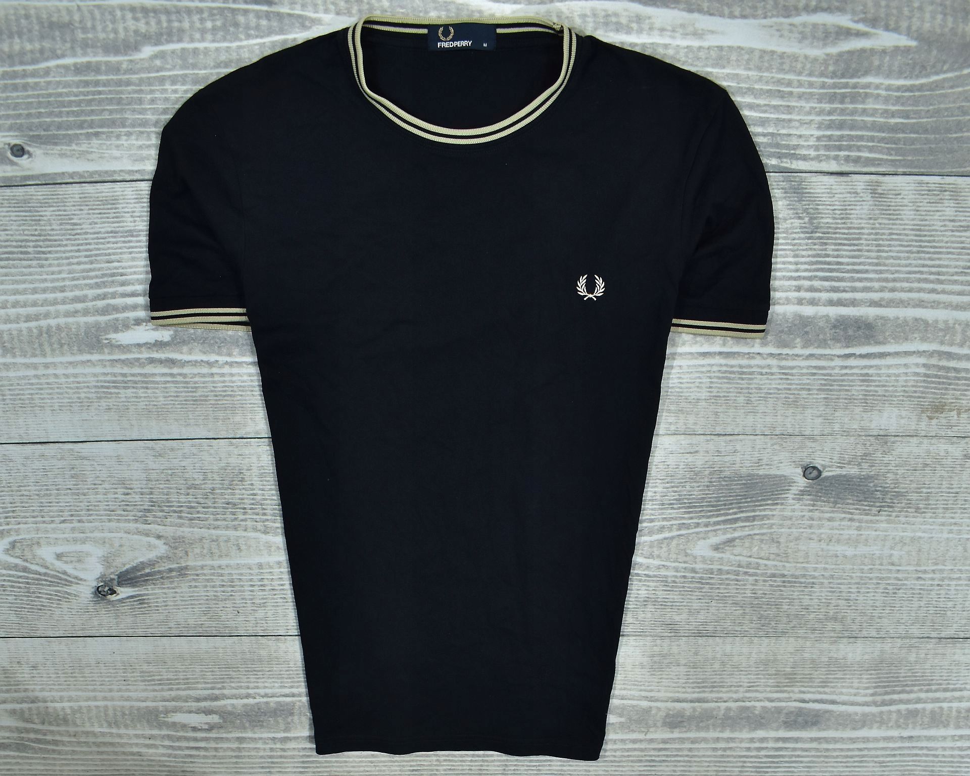 FRED PERRY Koszulka Męska Logowana / M