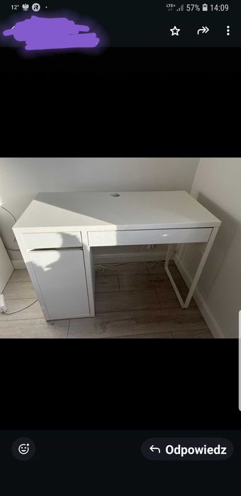 Biurko białe  IKEA