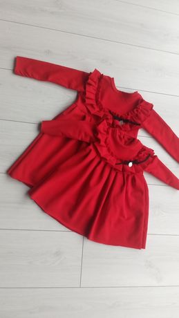 Czerwona sukienka w rozmiarze 128