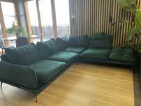 Narożnik Sofa Kanapa Butelkowa Zieleń Agata Meble PORTIMAO