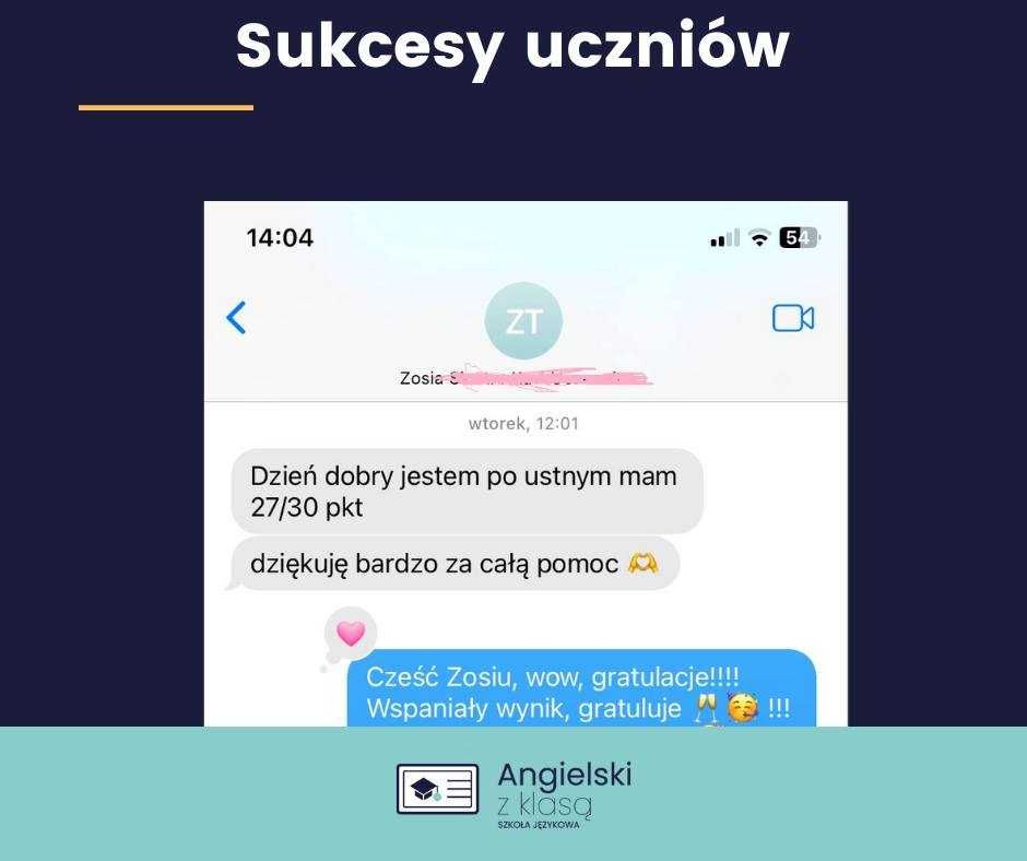 Korepetycje ONLINE poprawa matury z j. angielskiego ! 100%