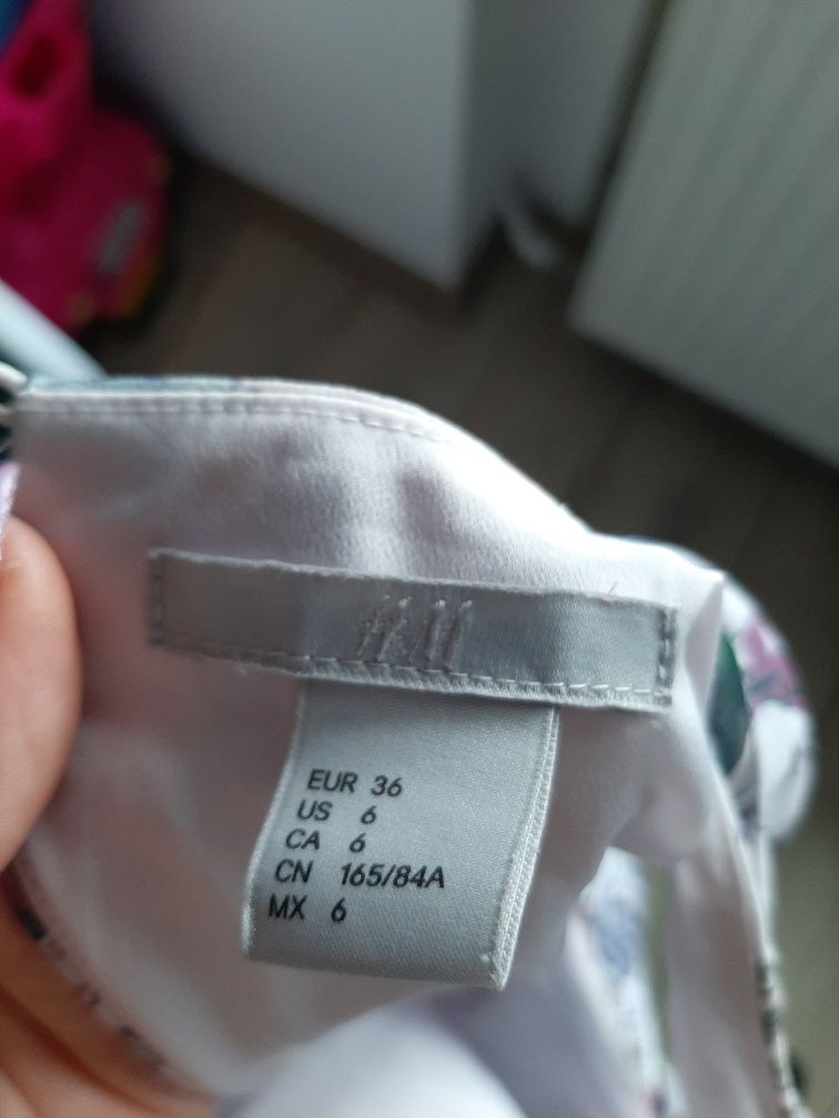 Sukienka długa kwiaty h&m 36