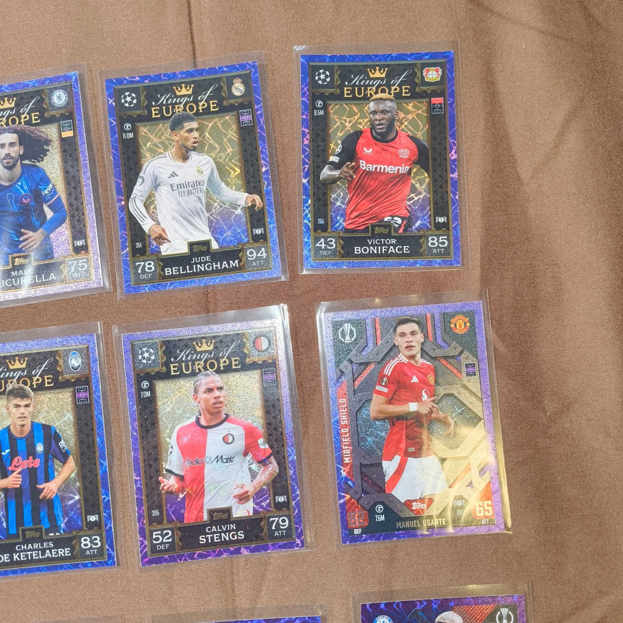 14 Cartas Paralelas Roxas Topps Match Attax Extra