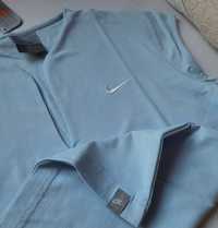 Nike Oryginał Logo haft koszulka błękitna niebieska sportowa T-shirt S