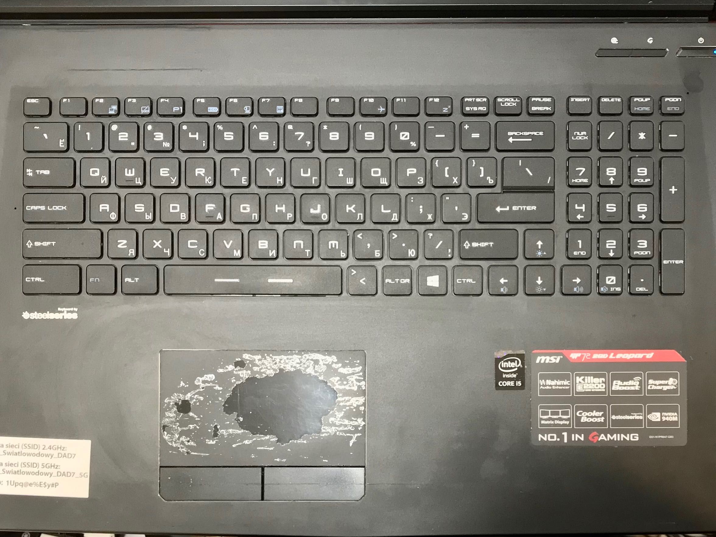 MSI GP72 2QD i5-4210H 2.9GHz 8GB 1TB GeForce 940M 17.3 FHD Laptop GAMI