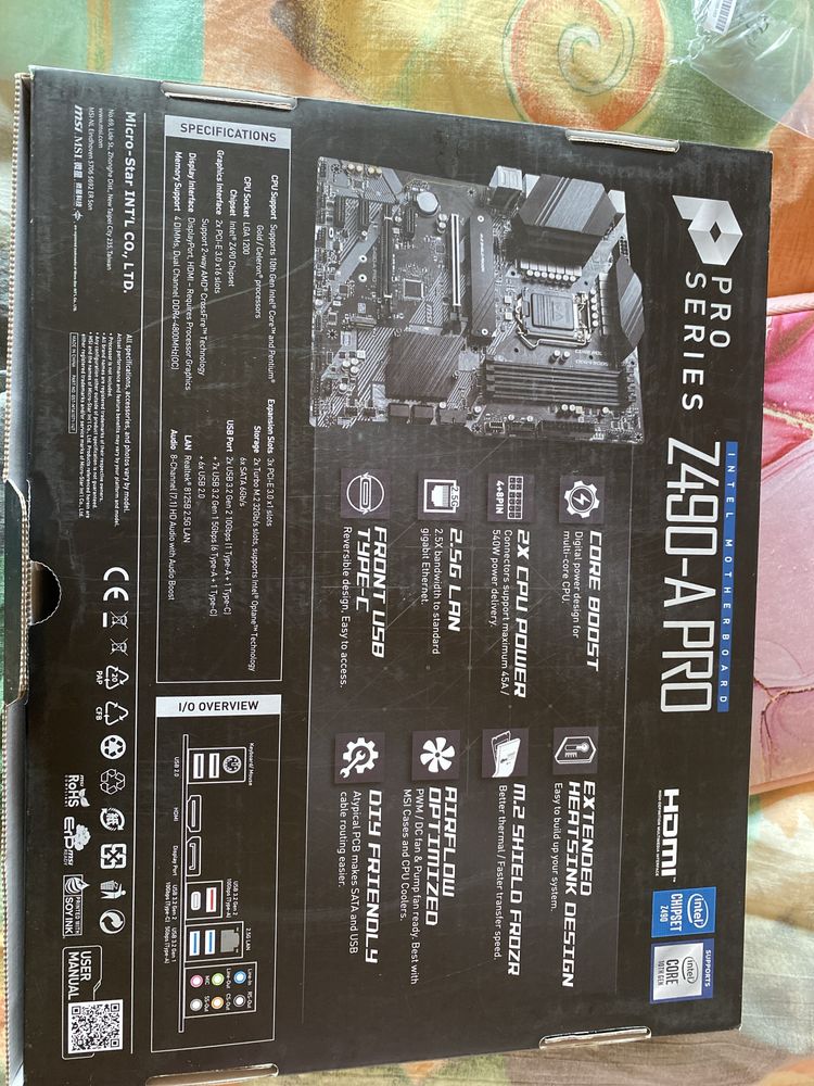 MOTHERBOARD MSI Z490 - A PRO