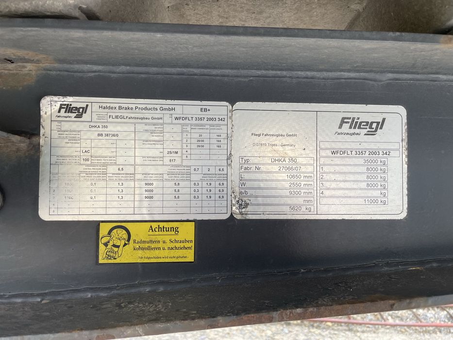 Fliegl DHKA 350 wywrotka 40m3