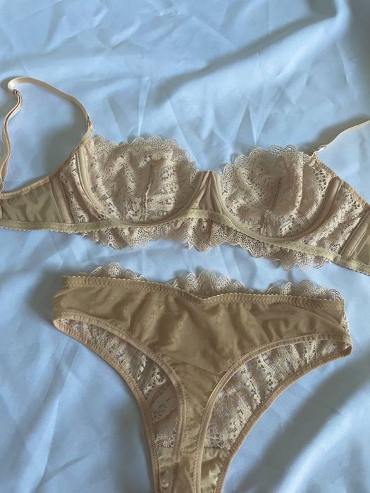 Комплект білизна ліф трусики сітка мереживо