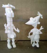 Esculturas de Phineas e Ferb