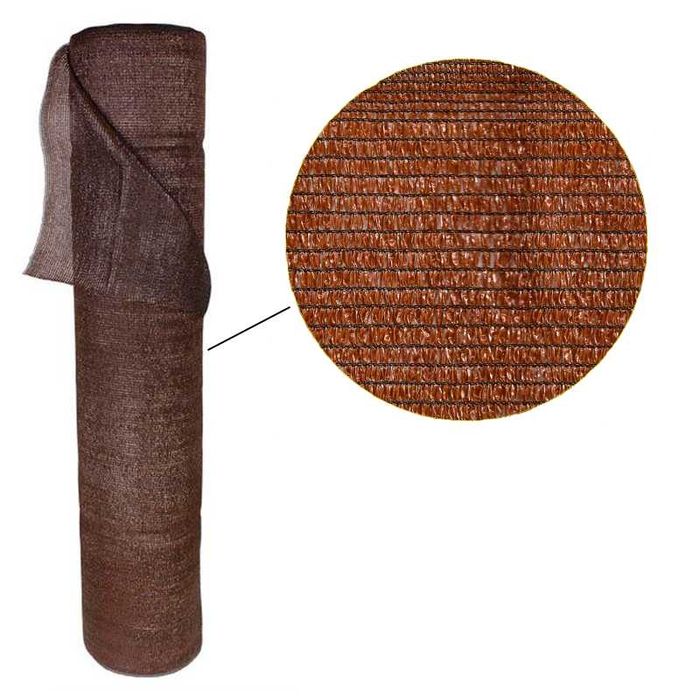 Rede em malha de sombra castanha ocultação de 90%