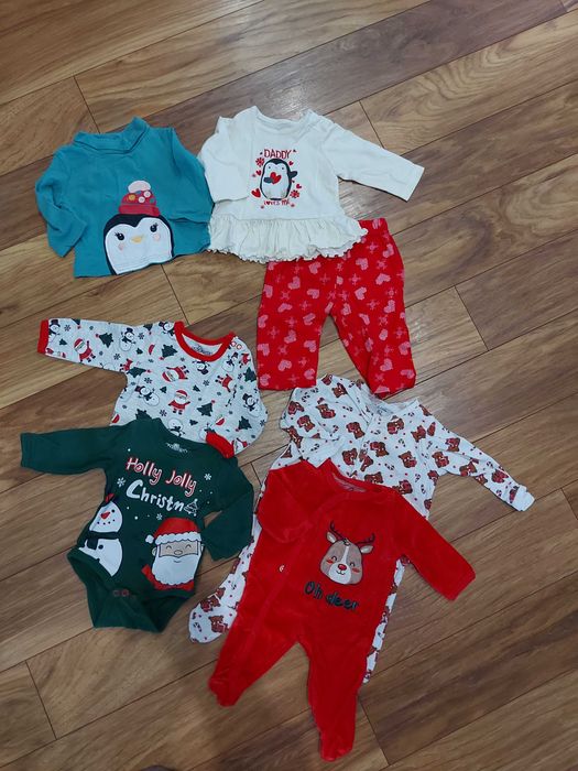 Zestaw paka świątecznych ubrań rozm 62/68