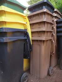 Kosz na śmieci pojemnik na odpady kubeł kontener 240 L transport