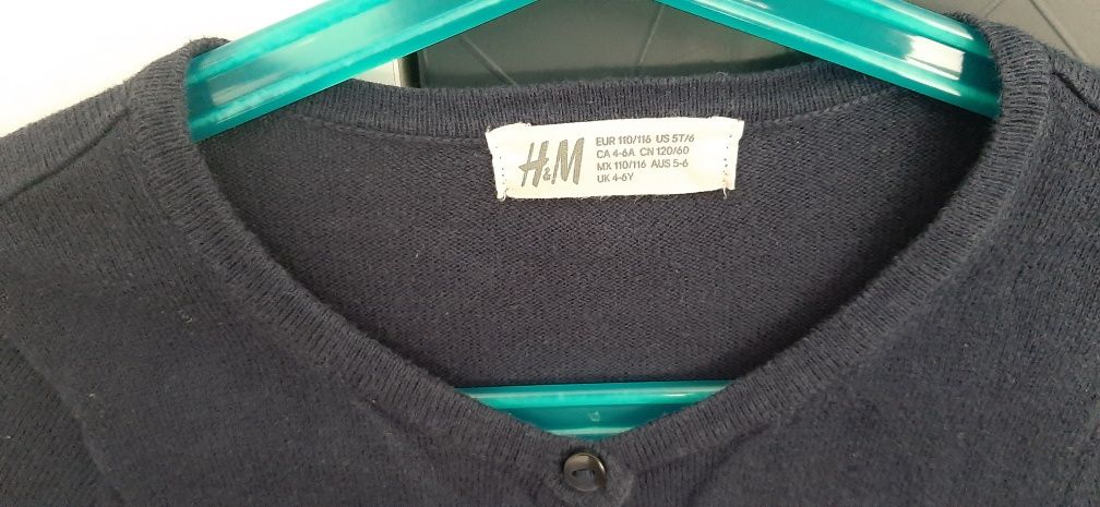 Sweterek granatowy H&M 110/116