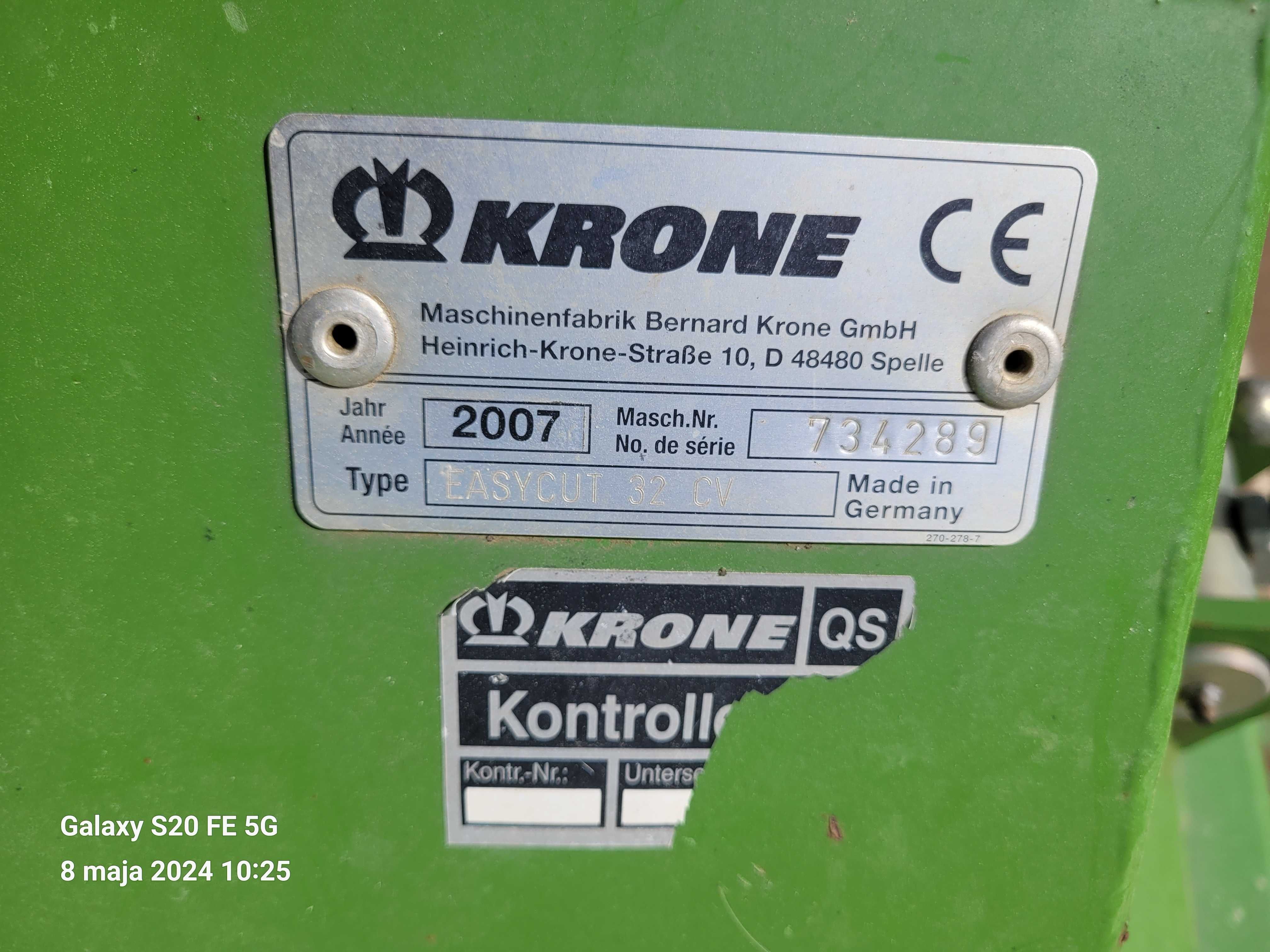 Kosiarka czołowa Krone EasyCut 320CV