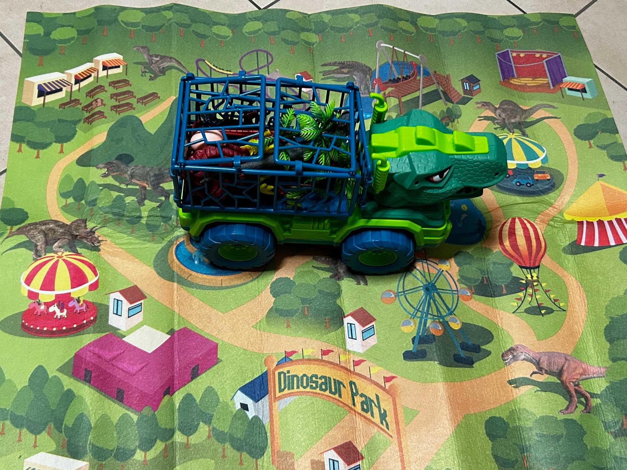 Ciężarówka dinozaurów dla dzieci z matą dinozaur samochód pojazd