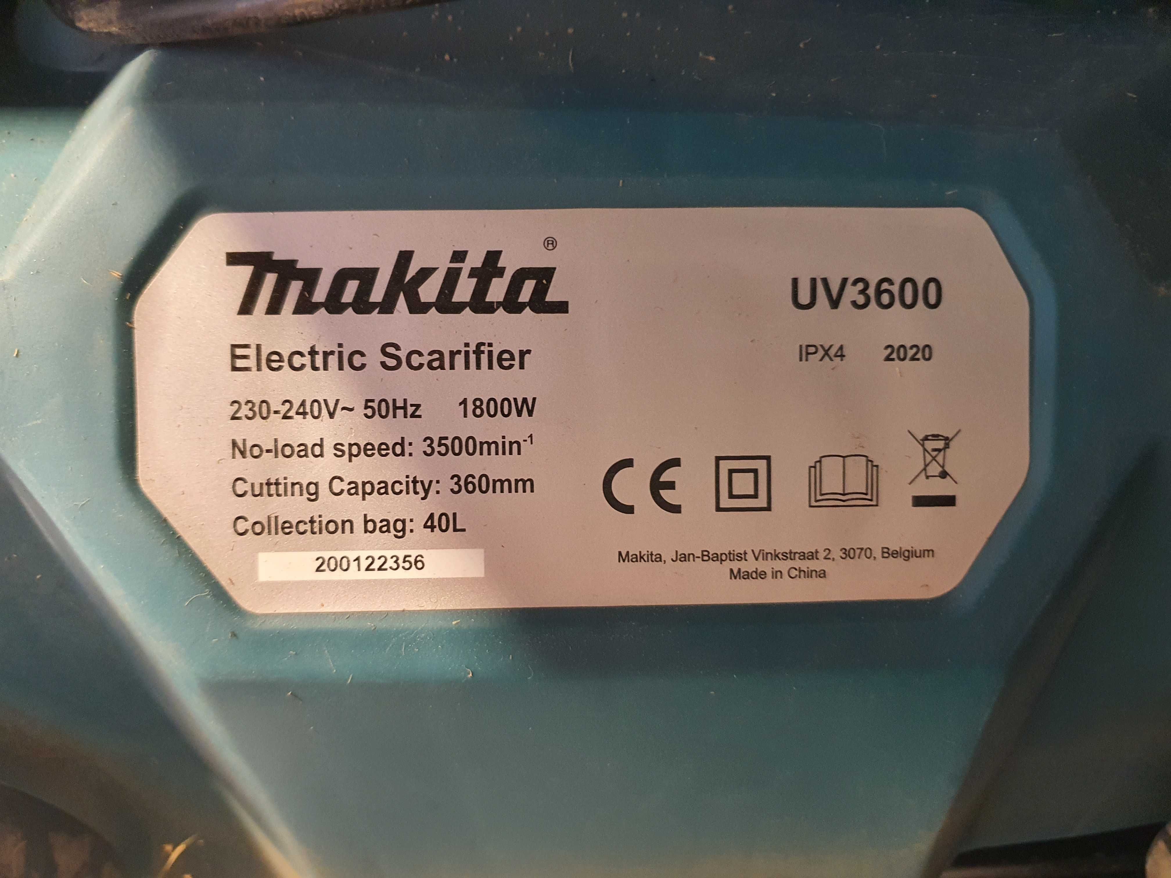 Wertykulator elektryczny MAKITA 36cm 1800W UV3600 + GRATIS