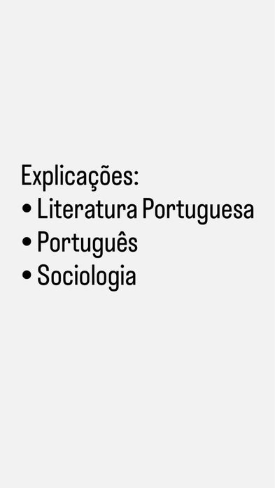 Explicações de Portugues; Literatura e Sociologia