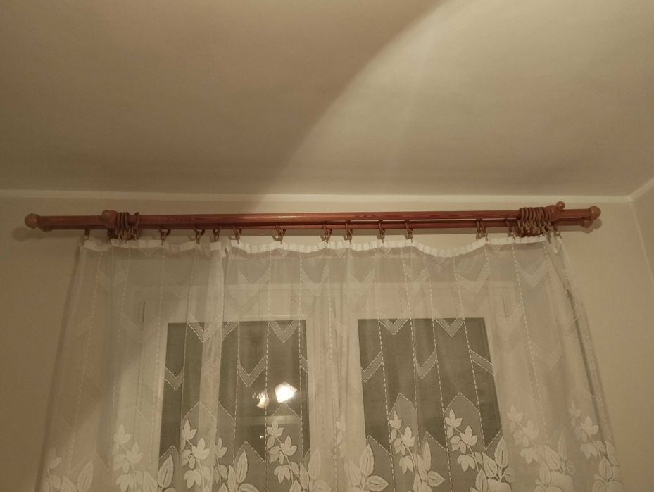 Karnisz drewniany podwójny