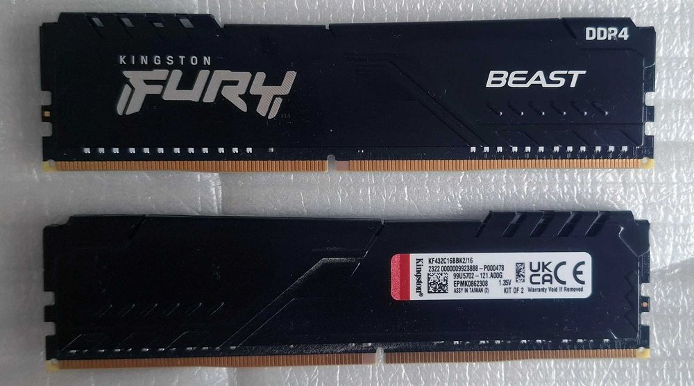 Pamięci Ram Kingston Fury Beast DDR4 16GB (2x8GB) 3200MHz