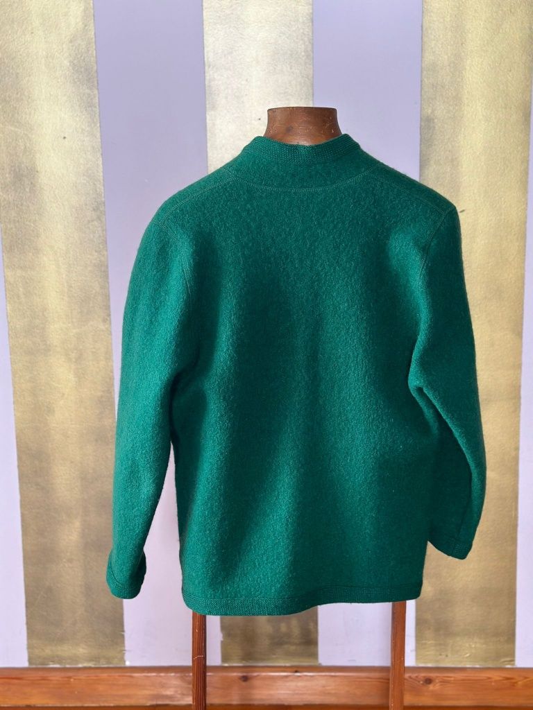 Casaco vintage, marca Rodier, sobretudo verde