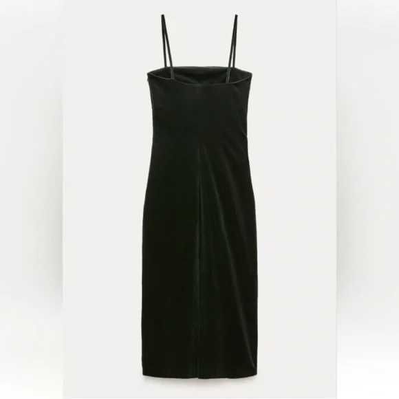 ZARA Luksusowa SUKIENKA aksamitna o kroju ołówkowym L