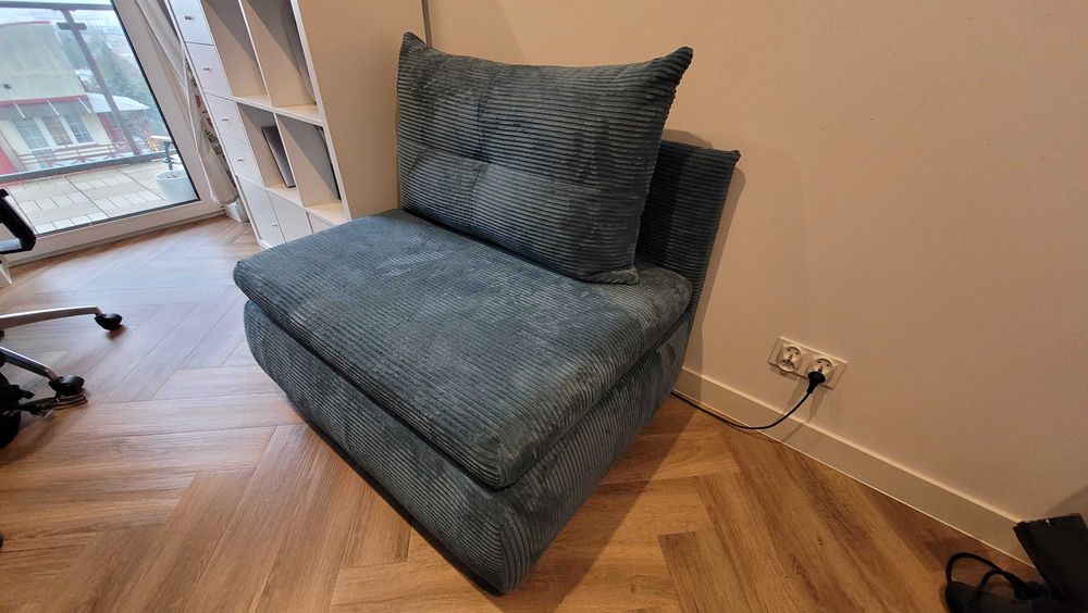 Sofa rozkładana 1-osobowa błękitna ELIAS I agata meble