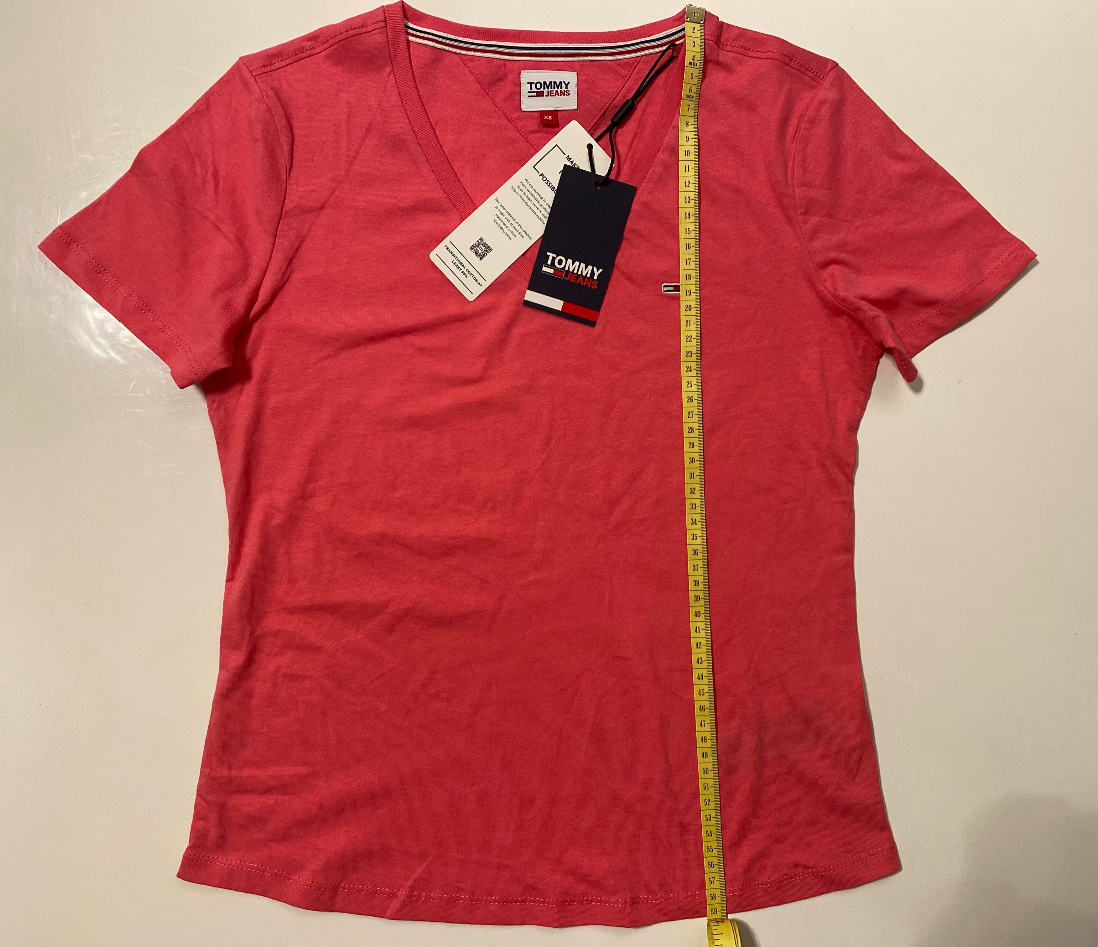 Koszulka T-shirt Tommy Hilfiger Jeans różowa XS nowa z metką