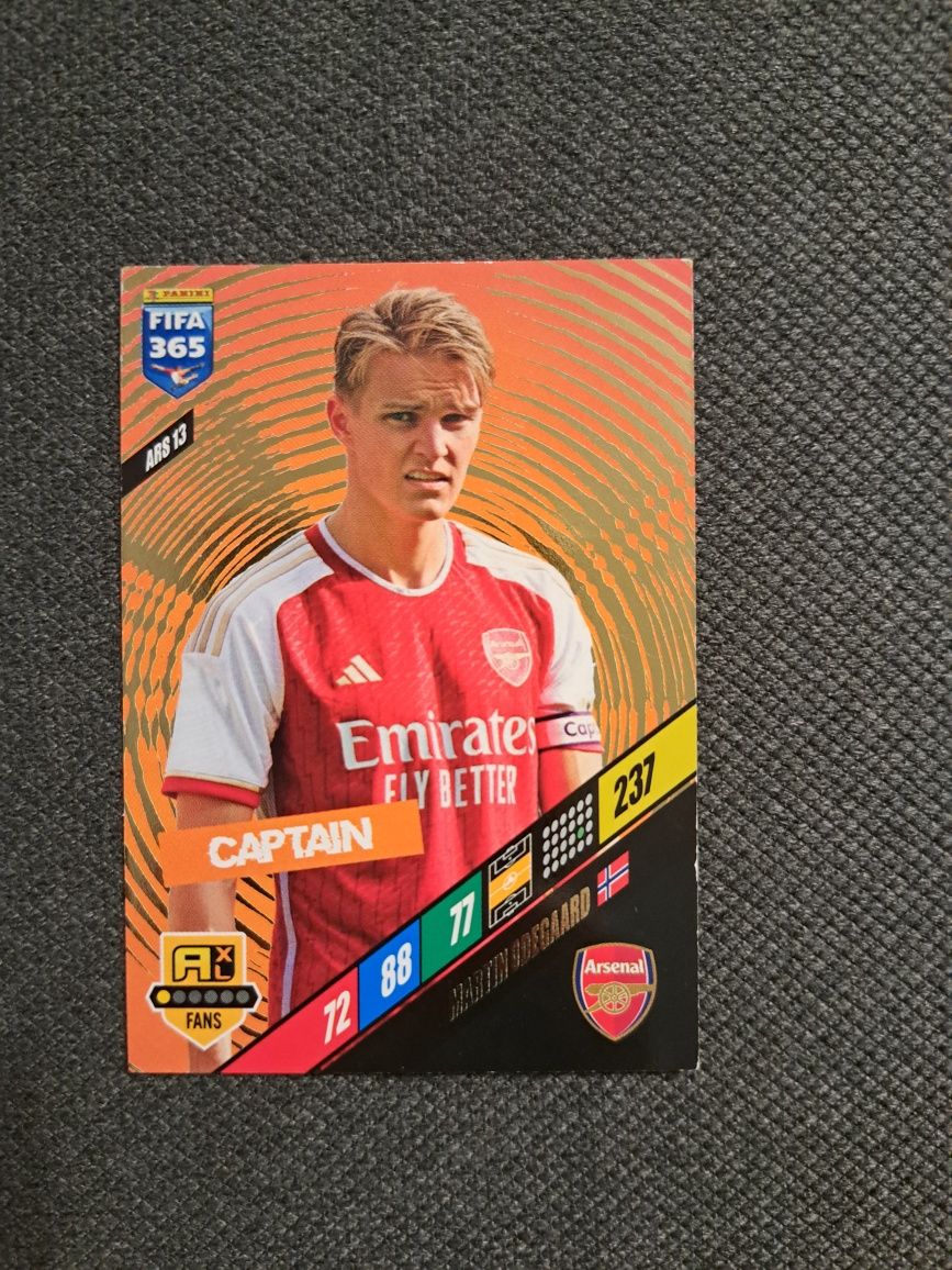 karta Martin Odegaard Arsenal Londyn Panini Fifa 365 sezon 2024