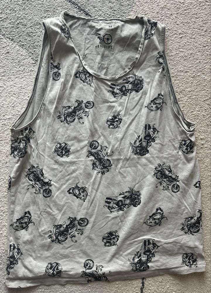 Zestaw 2 koszulki męskie bez rękawów T Shirt rozmiar M Medicine